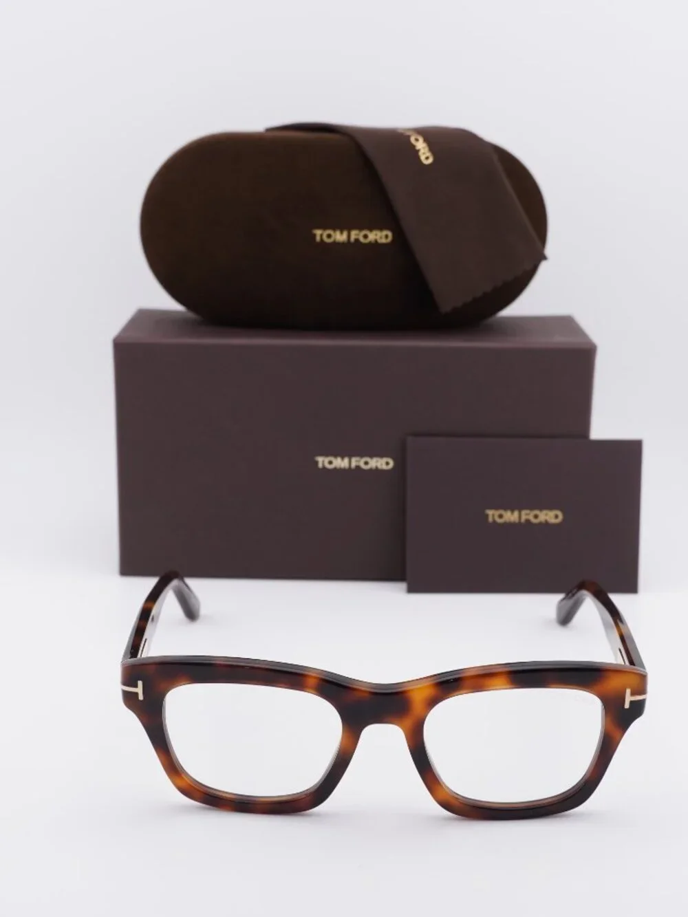 Tom Ford FT6036-B 053 Square Eyeglasses - Blonde Havana 52mm